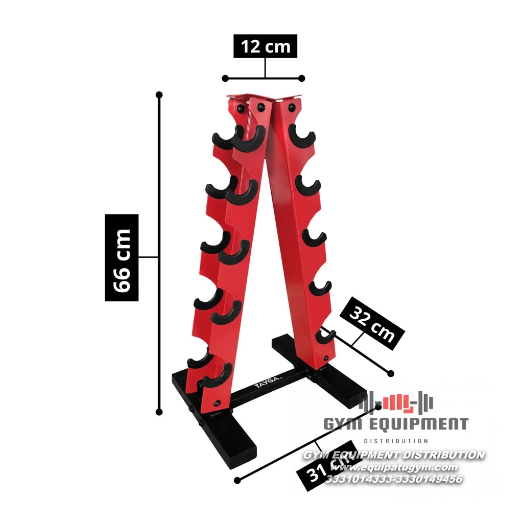 RACK PARA MANCUERNAS HEXAGONALES DE 5 PARES ROJO