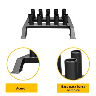 RACK PARA BARRA OLÍMPICA 72*56*15 CM.