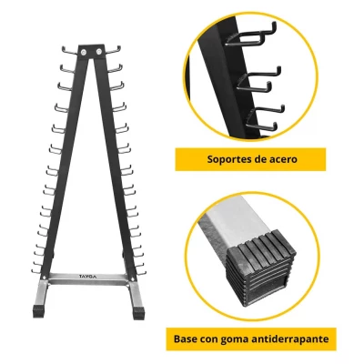 RACK PARA 12 PARES DE MANCUERNAS VINÍLICAS