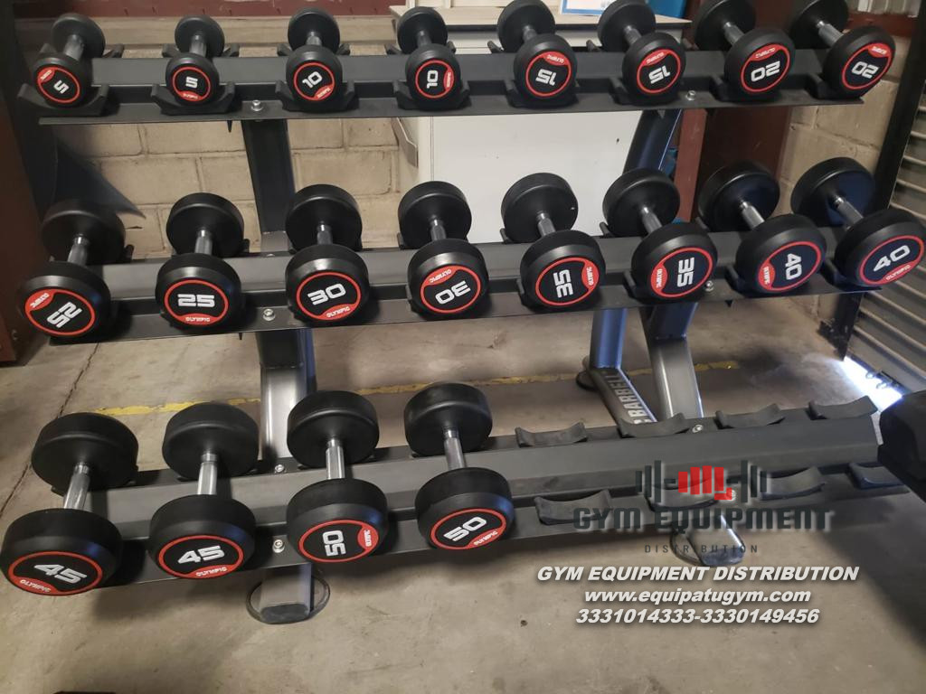 Set de Mancuernas Olpympic Barbell de 5 a 100 Libras (20 Pares)