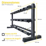 "Set de Rack con 10 Pares de Mancuernas Premium de 2.5 a 25 kg | EquipaTuGym"