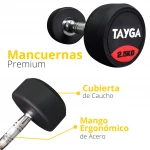 "Set de Rack con 10 Pares de Mancuernas Premium de 2.5 a 25 kg | EquipaTuGym"