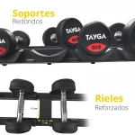 Set de Rack y 15 Pares de Mancuernas Premium de Tayga